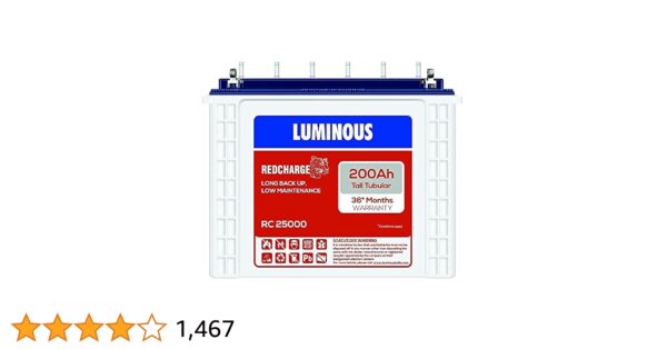Luminous Megacharge 300 Tubular Battery